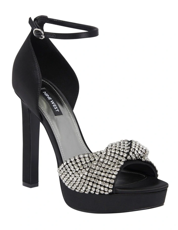 Wary Heeled Sandal in Black