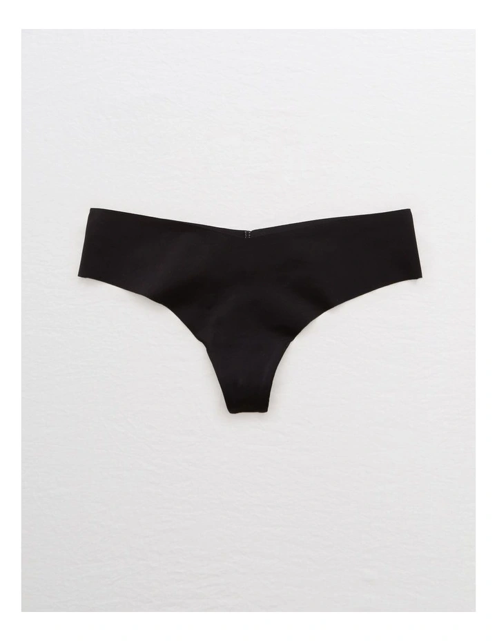 No Show Thong Underwear in True Black