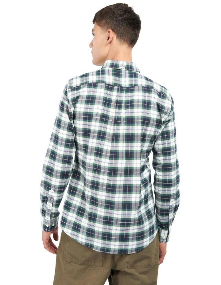 Oxbridge Tartan Long Sleeve Shirt in Summer Ivy