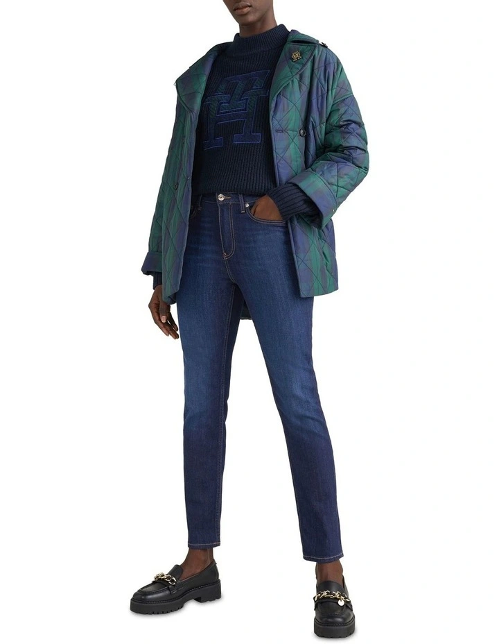 High Rise Slim Fit Jeans in Blue