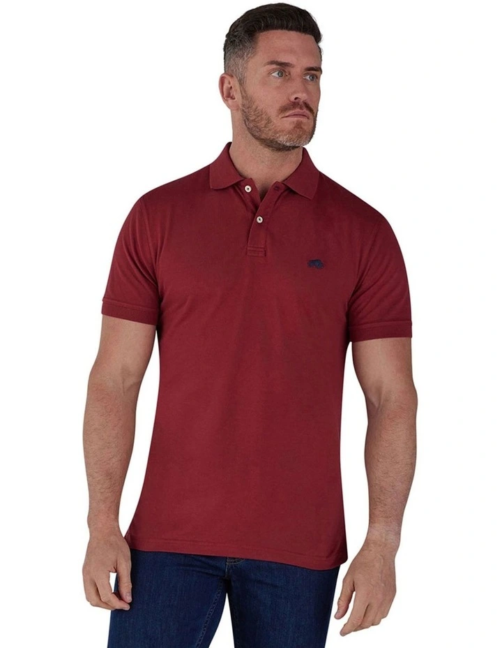 Classic Pique Polo Shirt in Claret