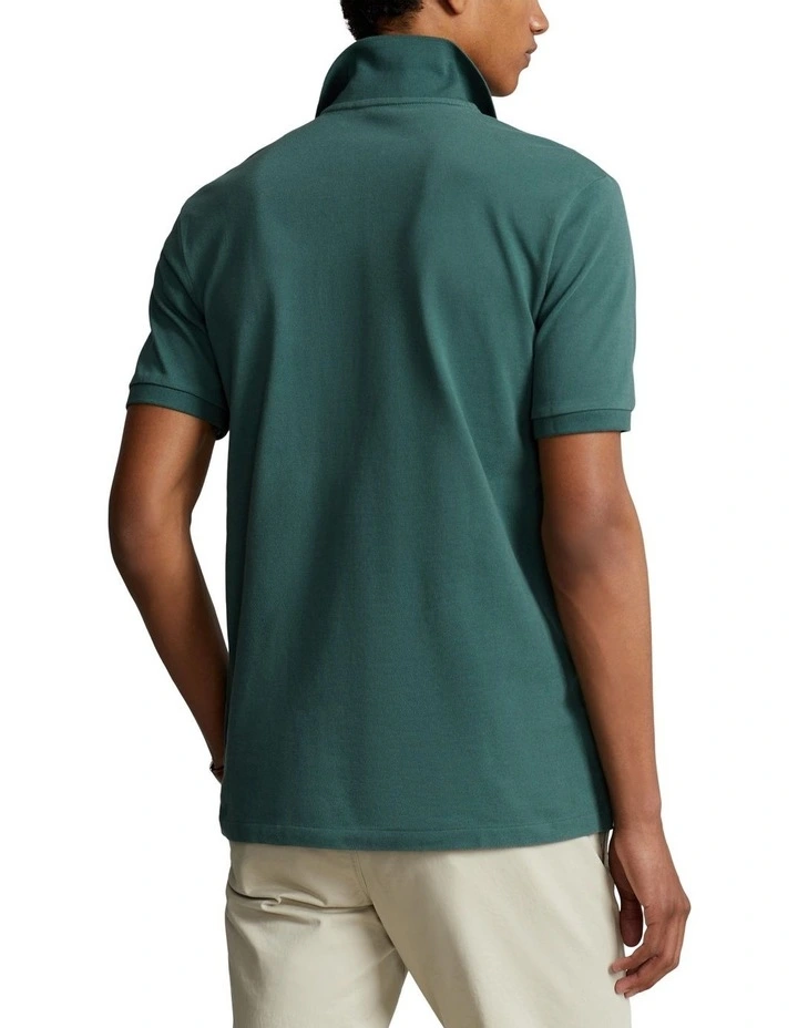 Classic Fit Mesh Polo Shirt in Green