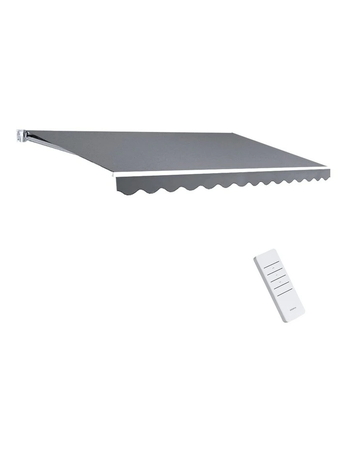 Motorised Folding Arm Awning 4x2.5m in Grey