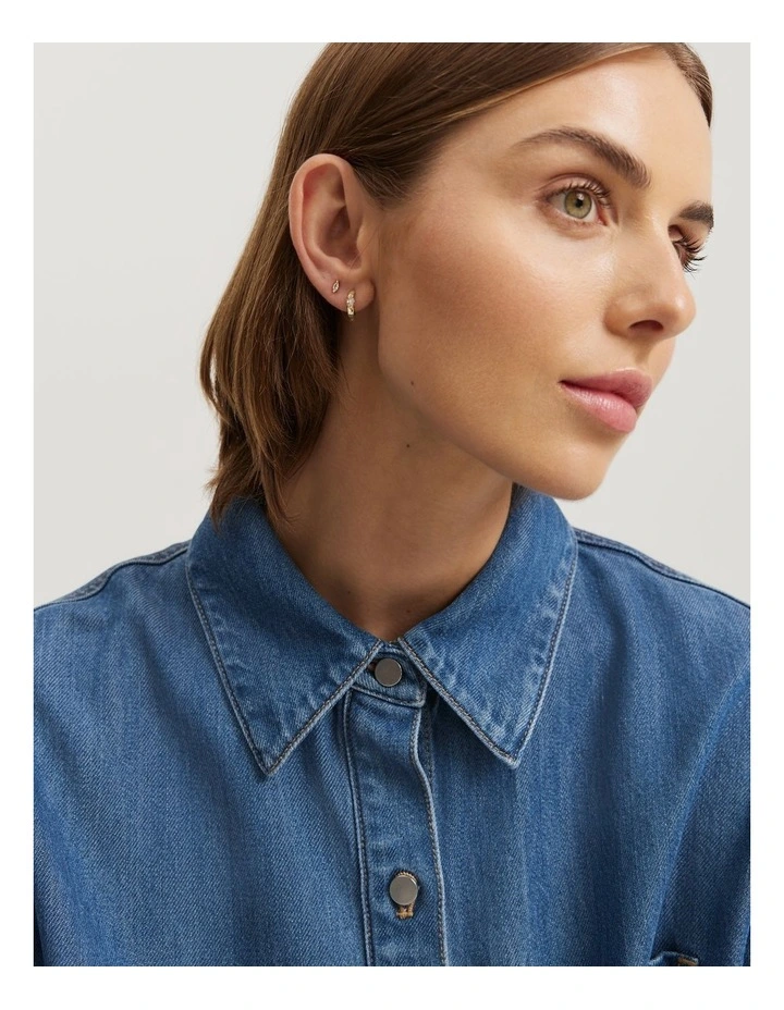Marquise Stud Earrings Pack in Gold