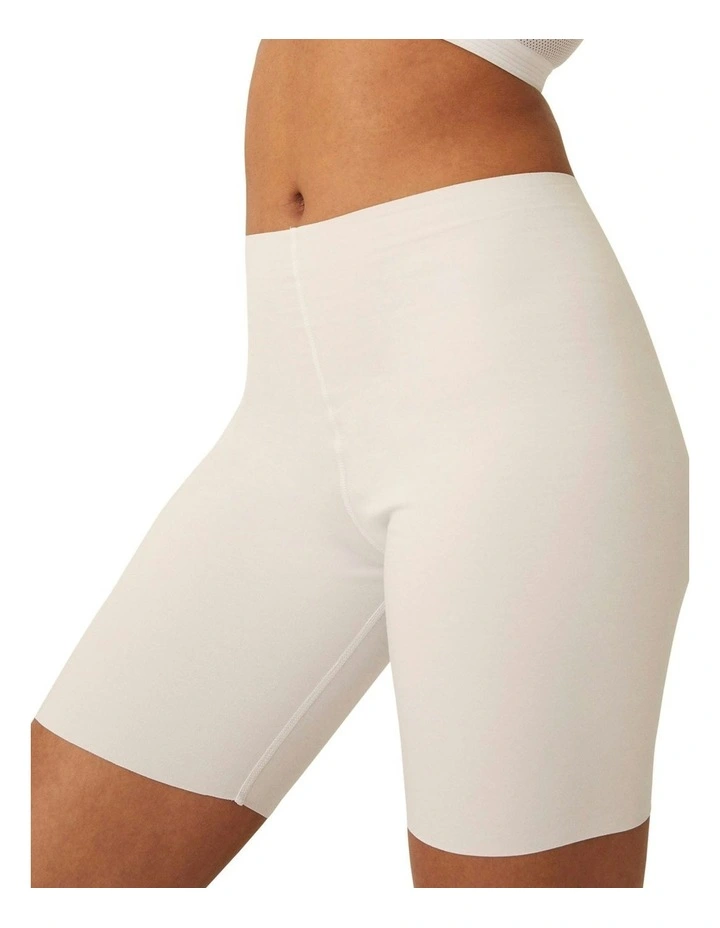 Cotton & Modal Long Leg Boxer Brief in White