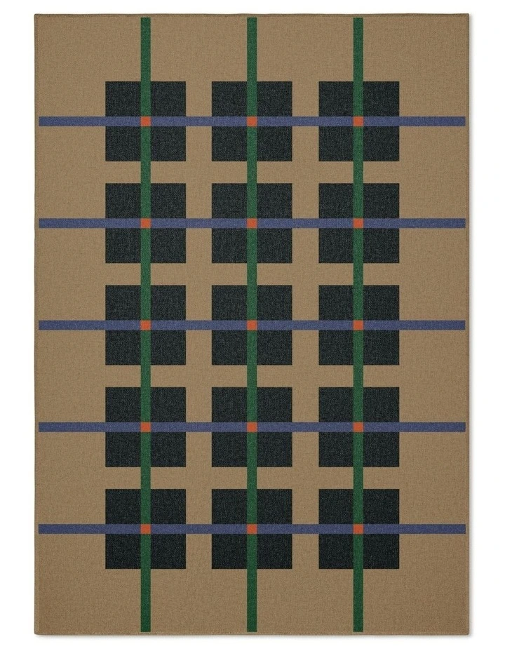 Agency Washable New Jute Area Rug in Blue