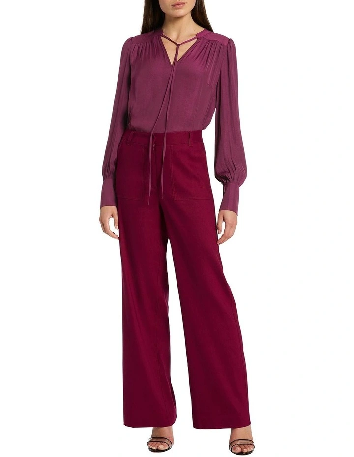 Eva Wide Leg Linen Pant in Miami