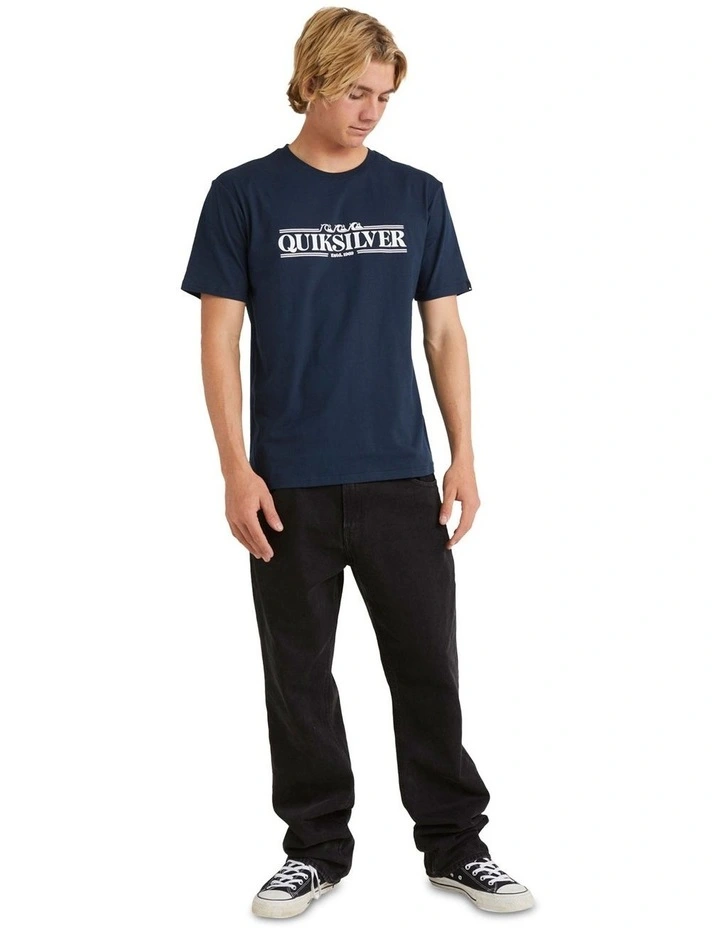 Gradient Lines Tee in Navy Blazer