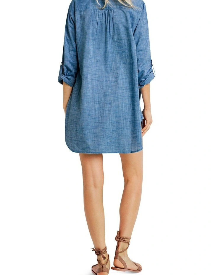 Beach Basics Boyfriend Beach Shirt Blue