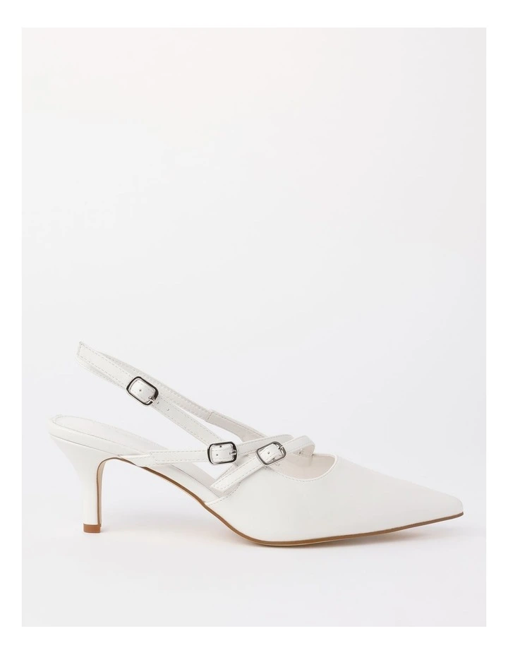 Frankie Heeled Shoe in White