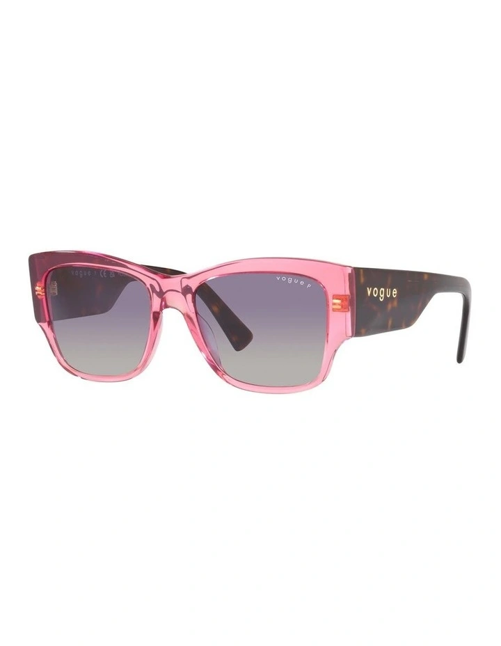 0VO5462S Polarised Sunglasses in Transparent Pink