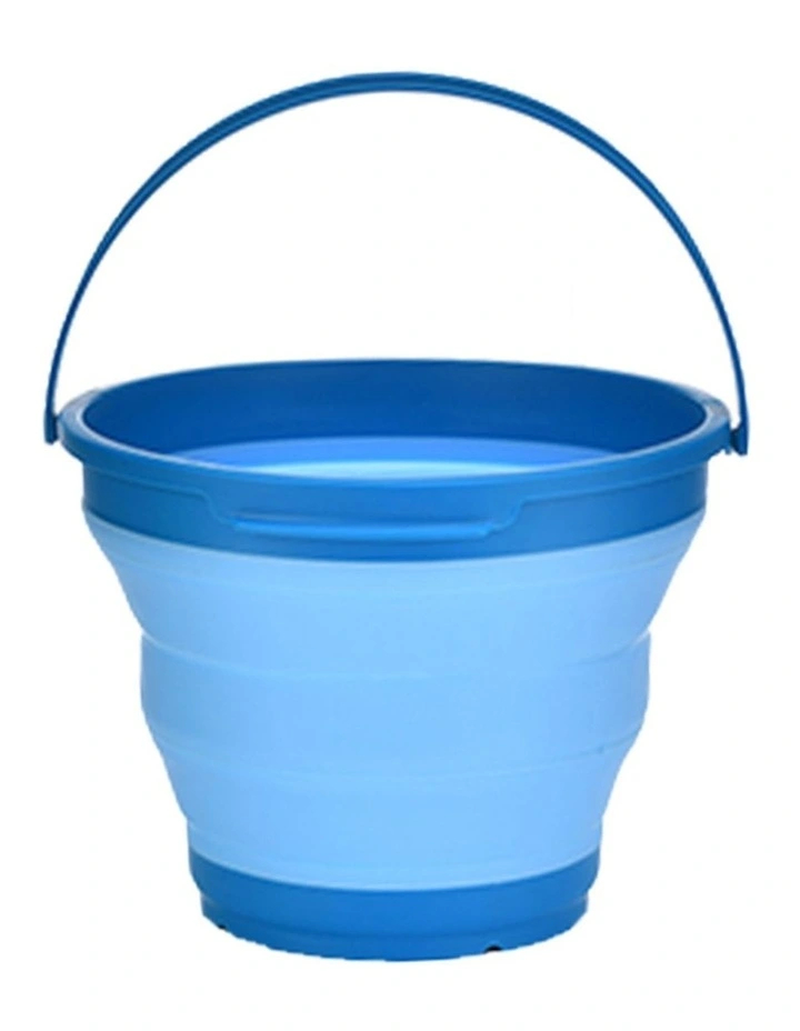 Foldable Collapsible Silicone Bucket 7L in Blue