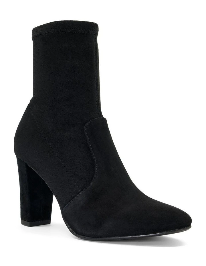 Optical Suede Boot in Black