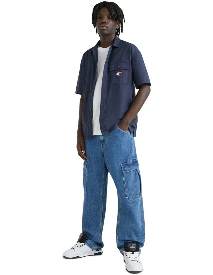 Classic Solid Overshirt in Blue