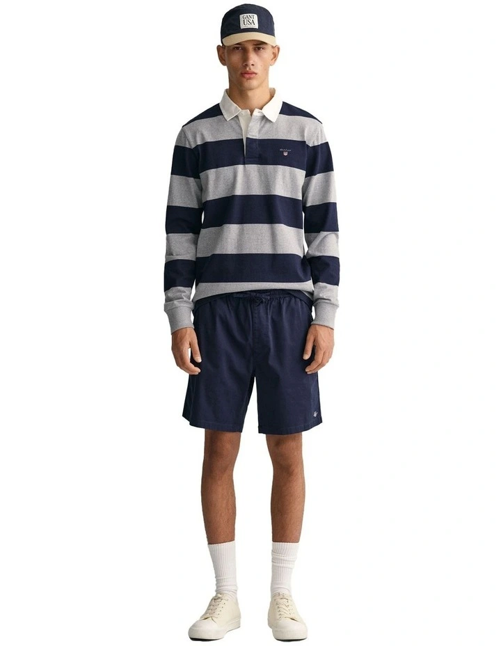 Drawstring Logo Shorts in Marine