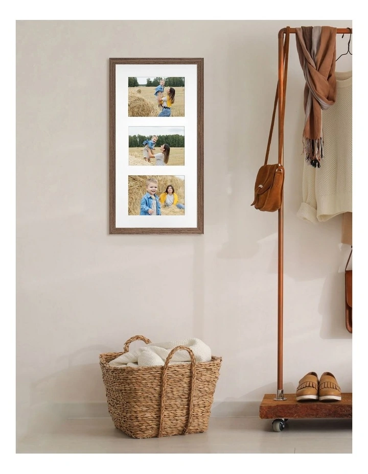 Australia Made Timber Collage Photo Frame 10x20"/5x7" in Chestnut
