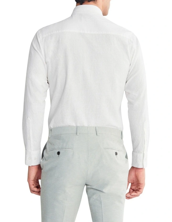 Slim Long Sleeve Shirt in White