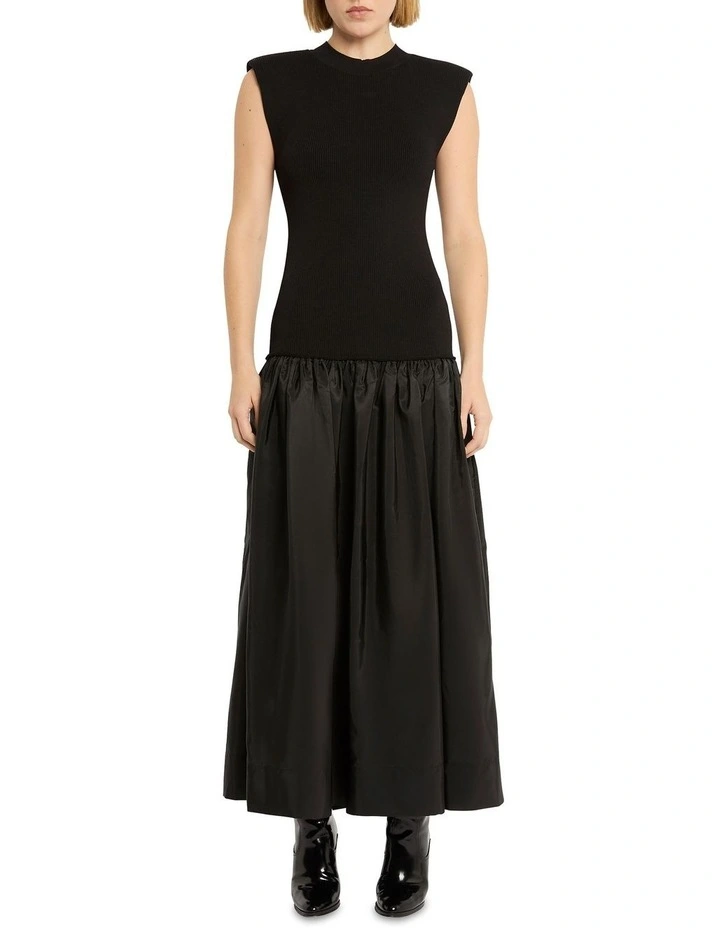 Mysteries Await Knit Dress in Black