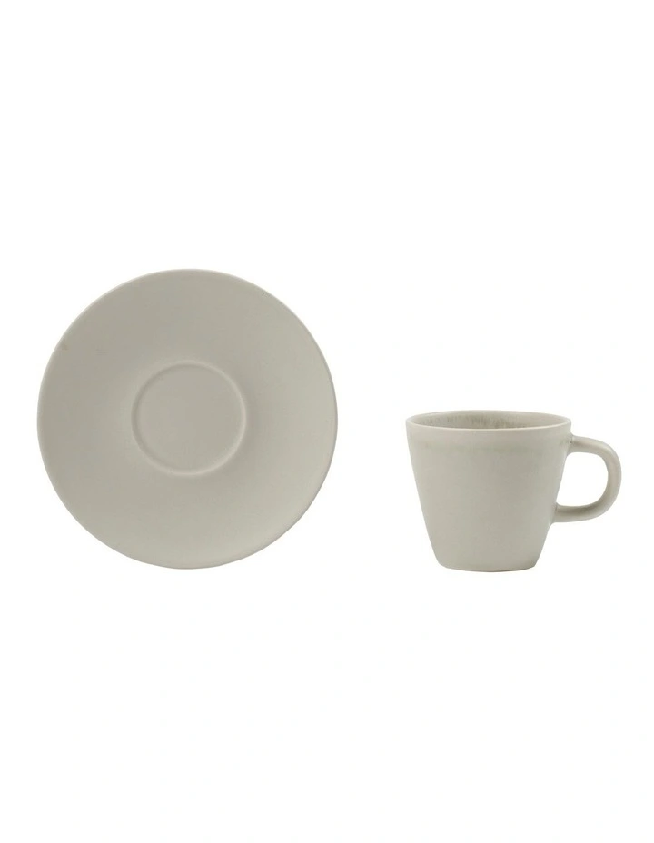 Frame Espresso Cup and Saucer 110ml/12cm in Celery
