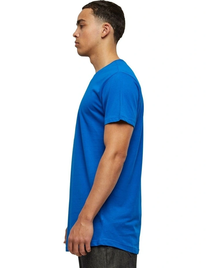 Shaped Long Tee in Bright Blue