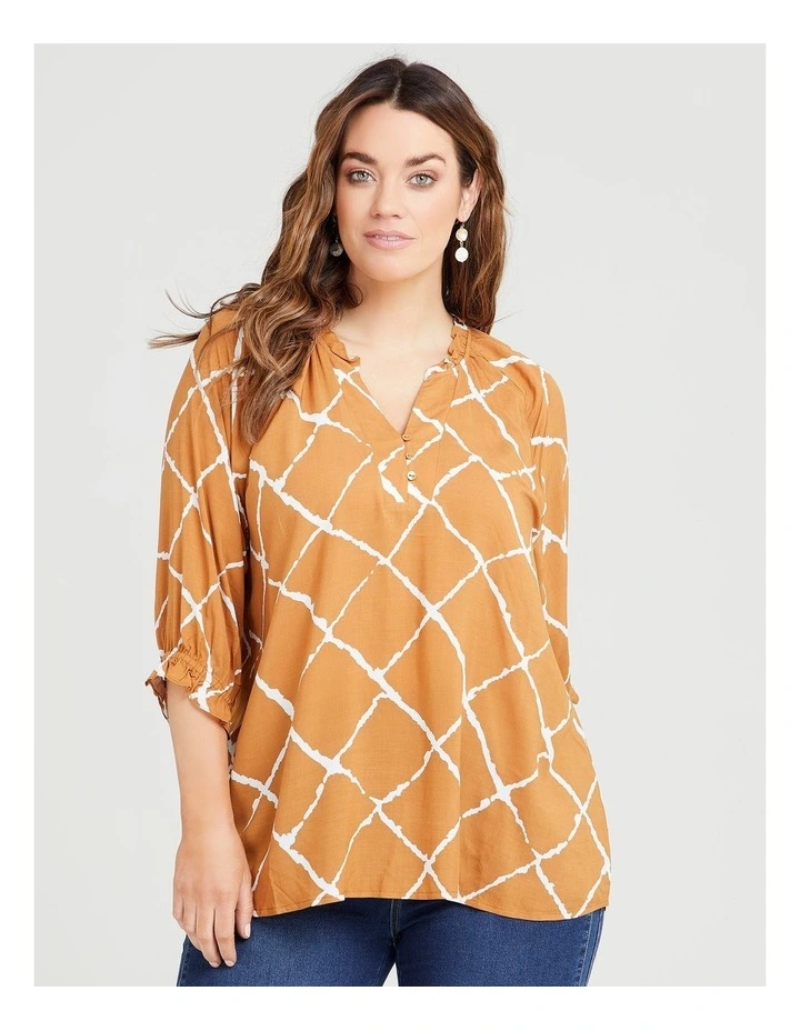 Natural Diamond Print Top Print