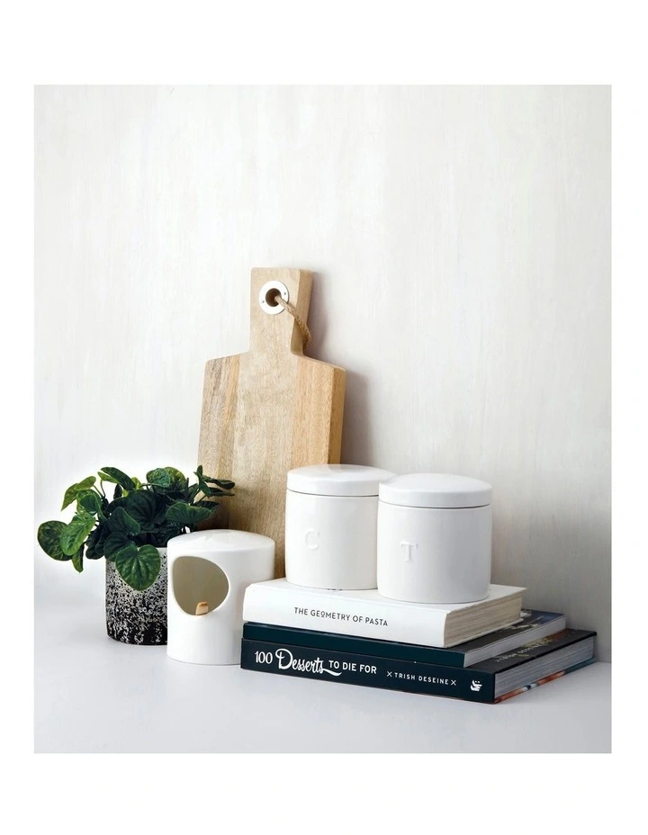 Epicurious Canister Gift Boxed 600ml Set of 3 in White