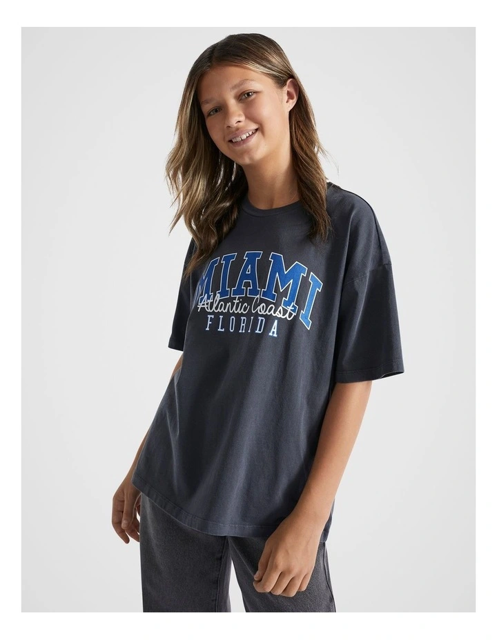 Washed Tee in Wash Black