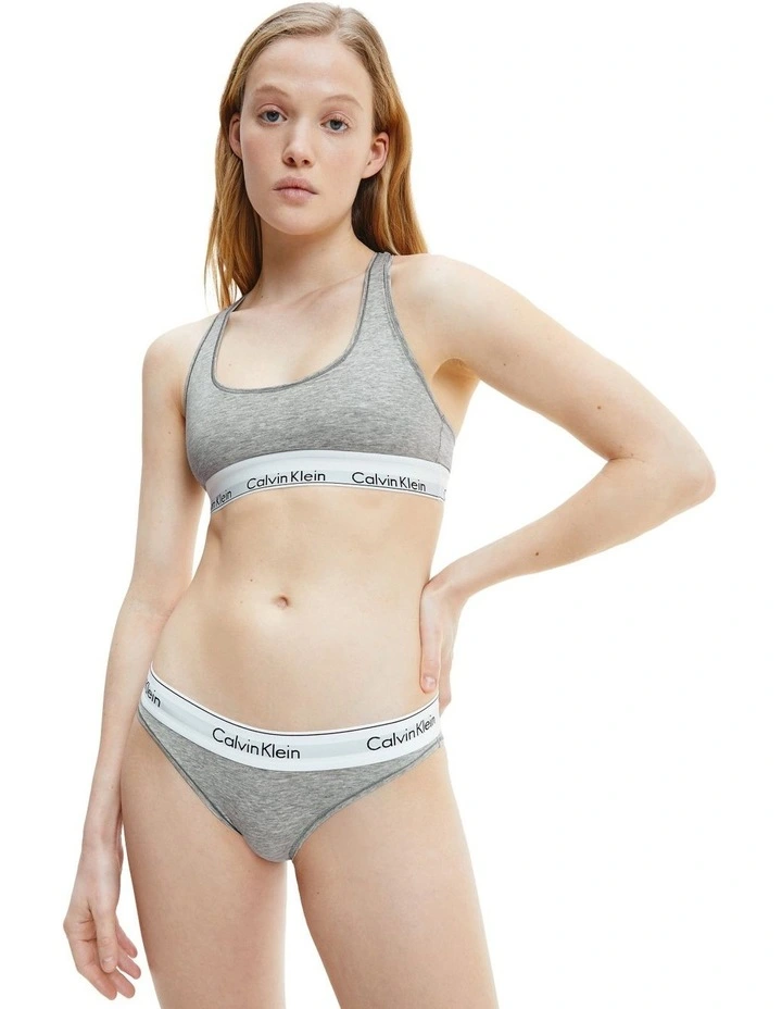 Modern Cotton Bikini Brief in Grey