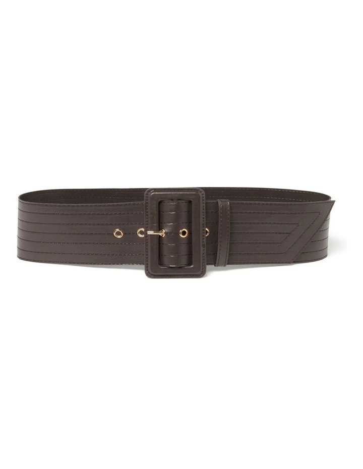 Whitney Wide Waist Belt in Black