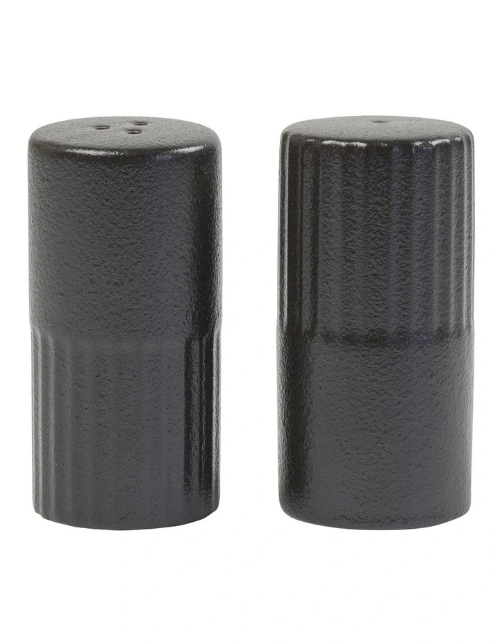 Grind Salt and Pepper Shaker 5x10cm Set of 2 in Black