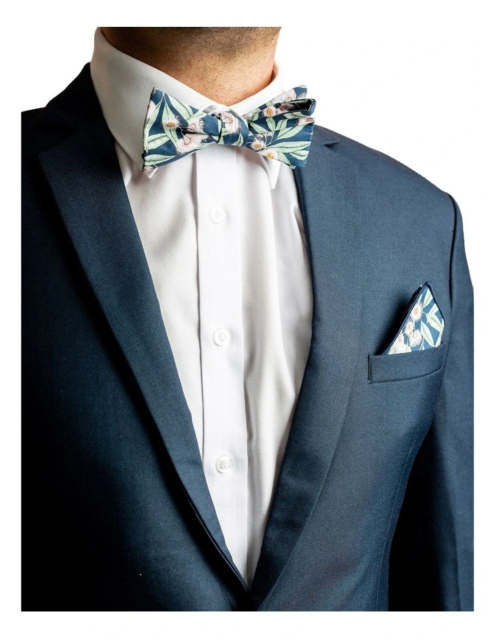 Flowering Gum Bow Tie Gift Set in Blue