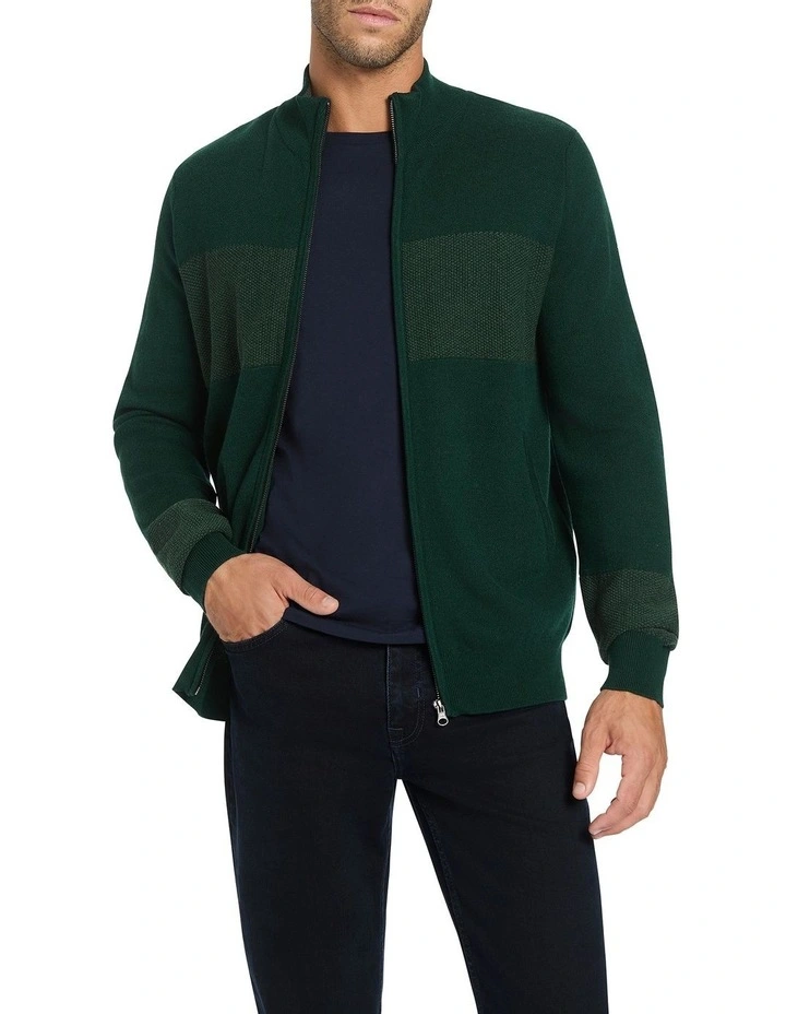 Broadway Knit Cardigan in Dark Forest