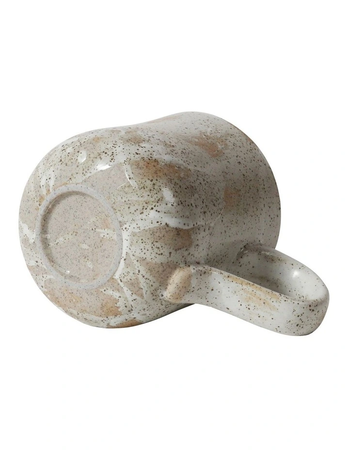 Solace Clay Mug With Reactive Glaze 350ml in White Brush