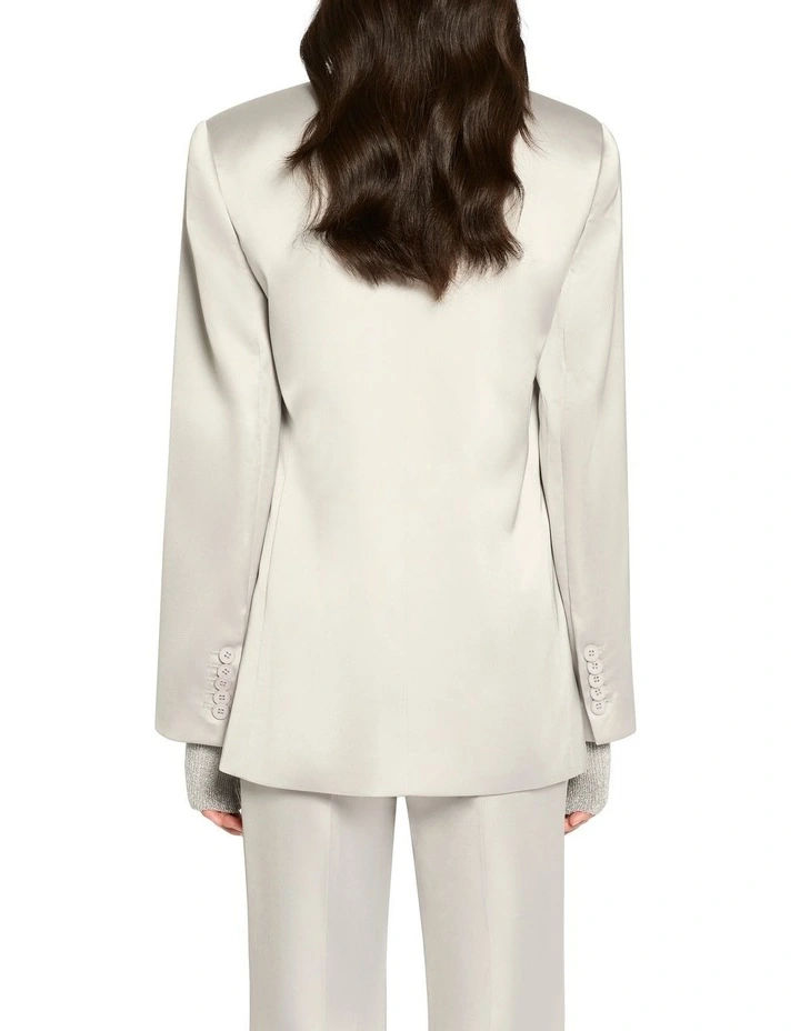 One Line Blazer in Silver