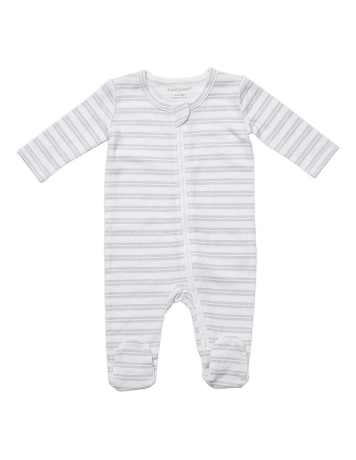 Animals Zipsuit 2 Pack in Grey