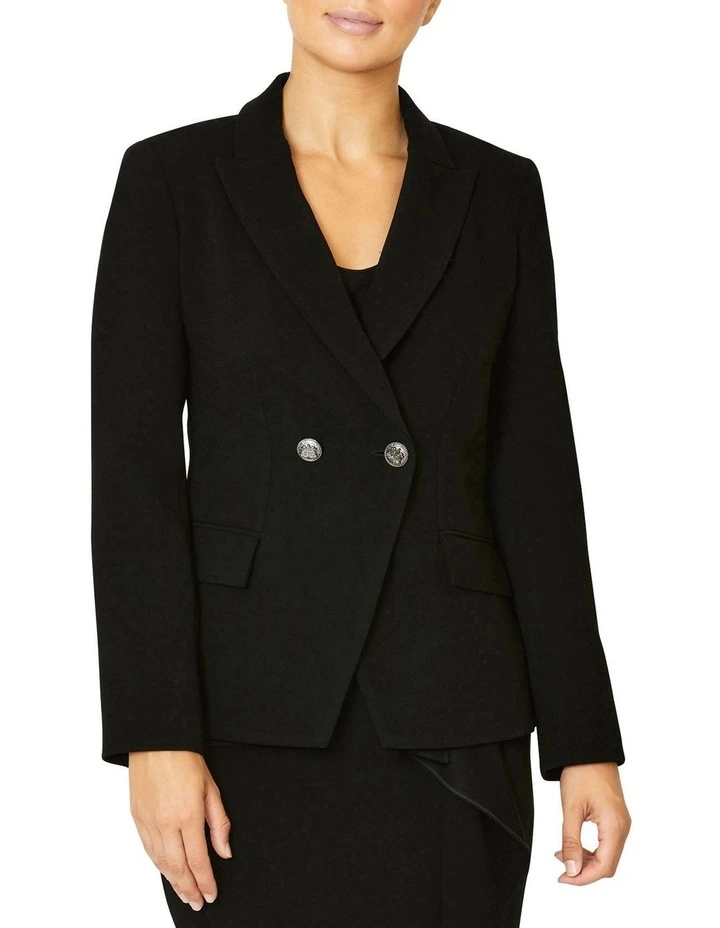 Vanessa Double-Breasted Jacket in Black