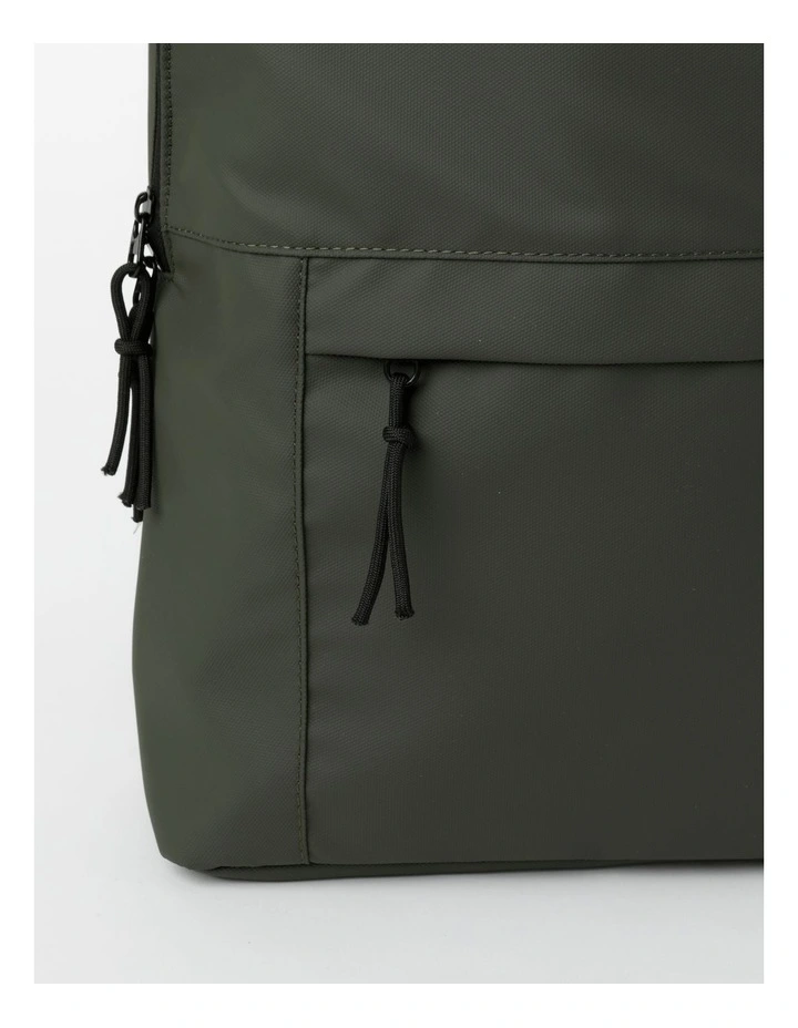 Rubberised Backpack in Khaki