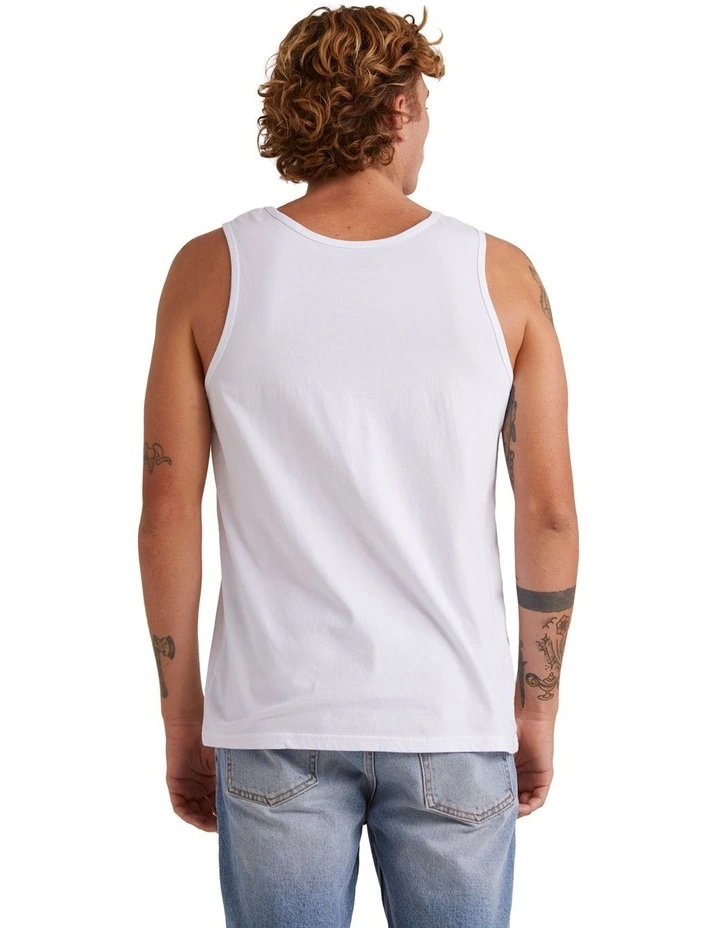 Comp Logo Muscle Vest Top in White