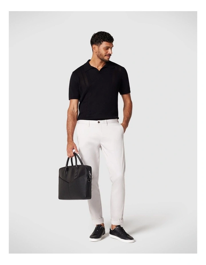 Ultra Slim Stretch Cotton Chino in Silver