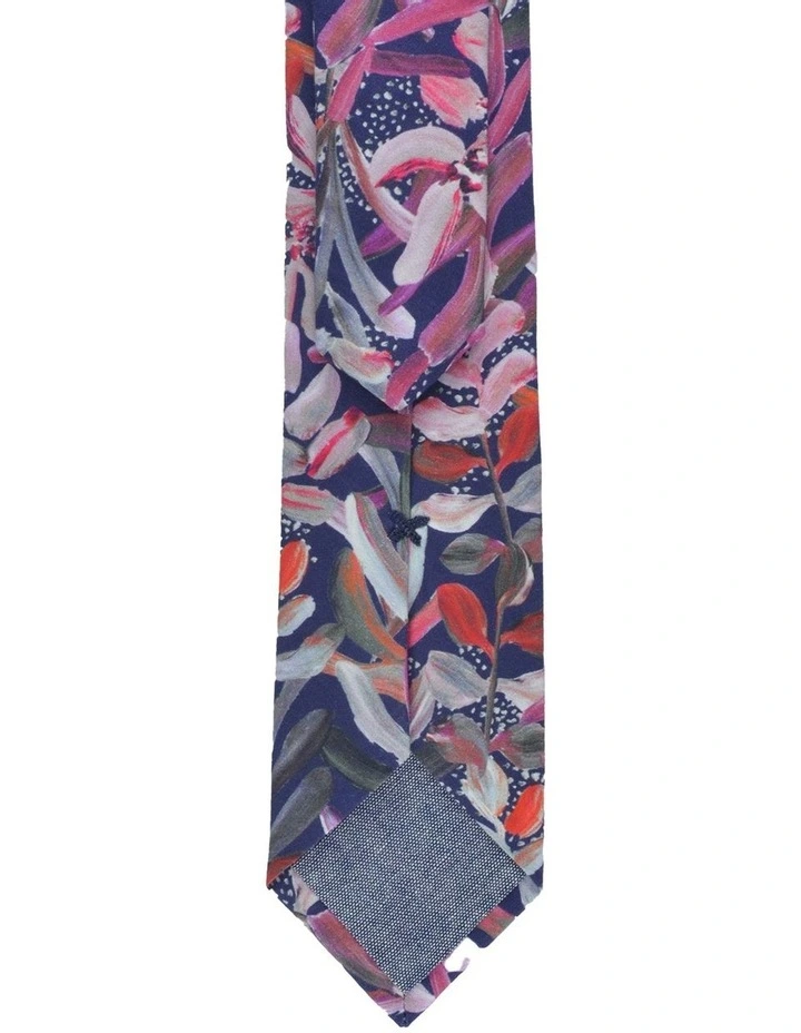 Protea Cotton Tie in Navy