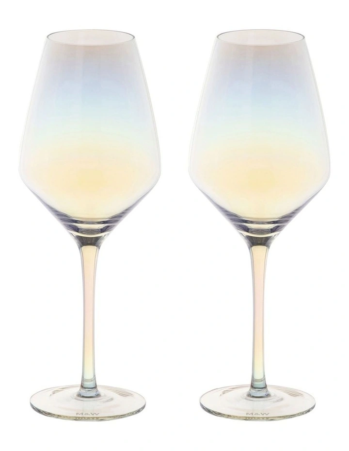 Glamour Wine Glass 520 ML Set of 2 in Iridescent