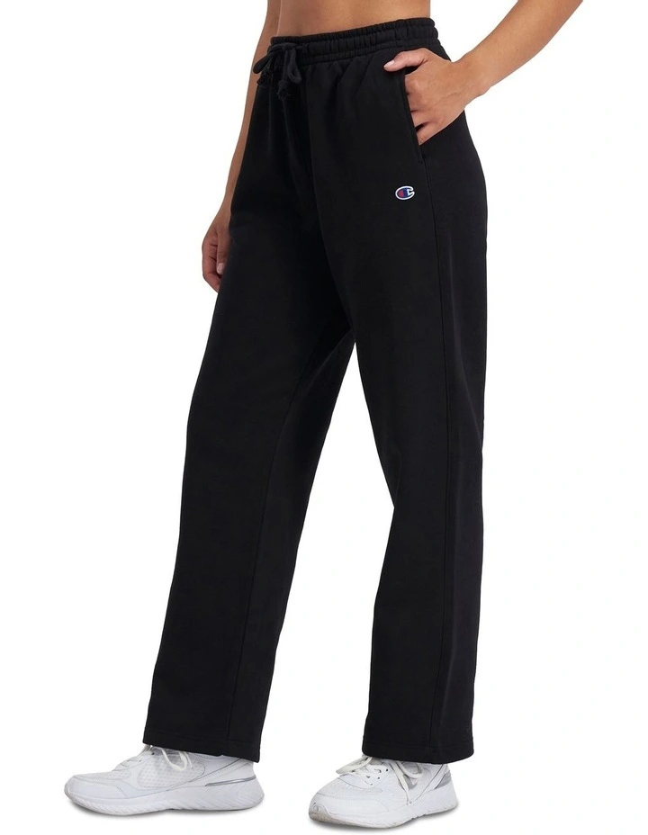 Straight Leg Trackie in Black