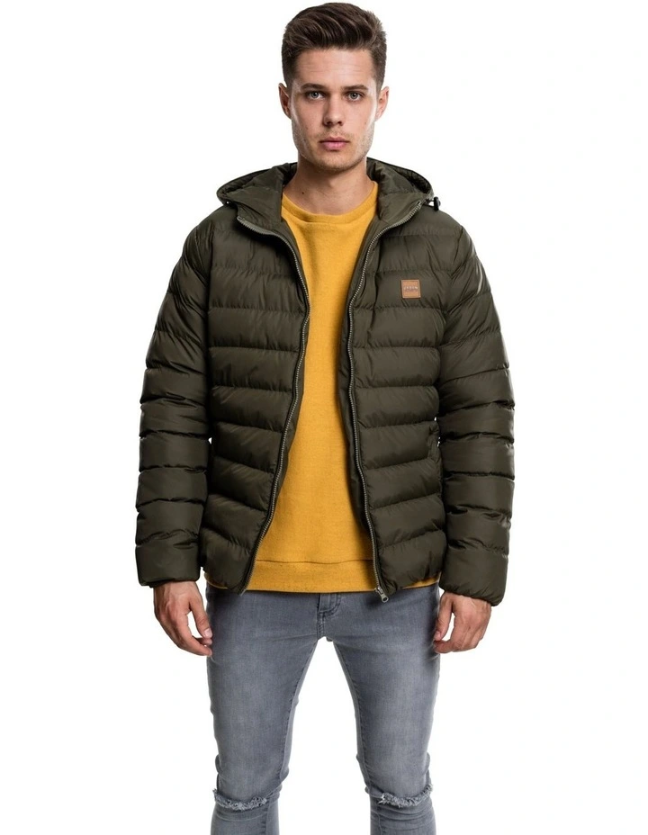 Hooded Bubble Jacket in Green