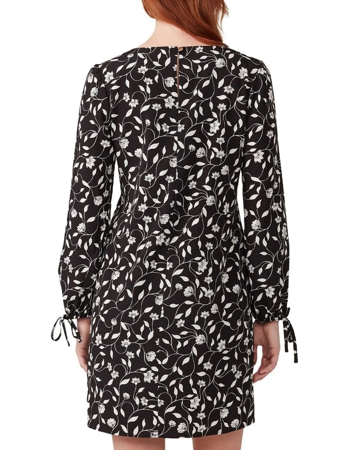 Silent Botanica Dress in Black