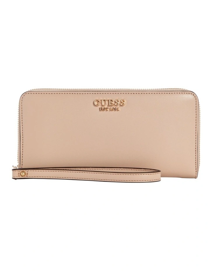 Laurel Zip Around Wallet Large in Light Beige