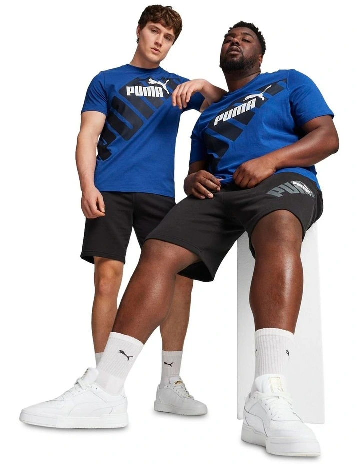 Power Graphic Tee in Cobalt Glaze