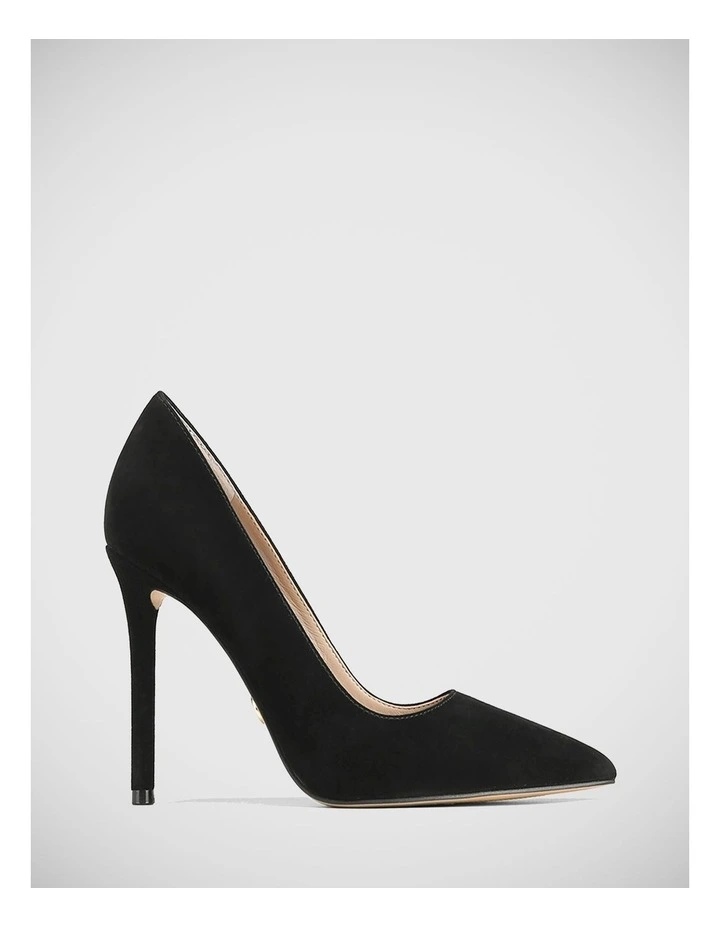 Violeta Suede Leather Pump in Black