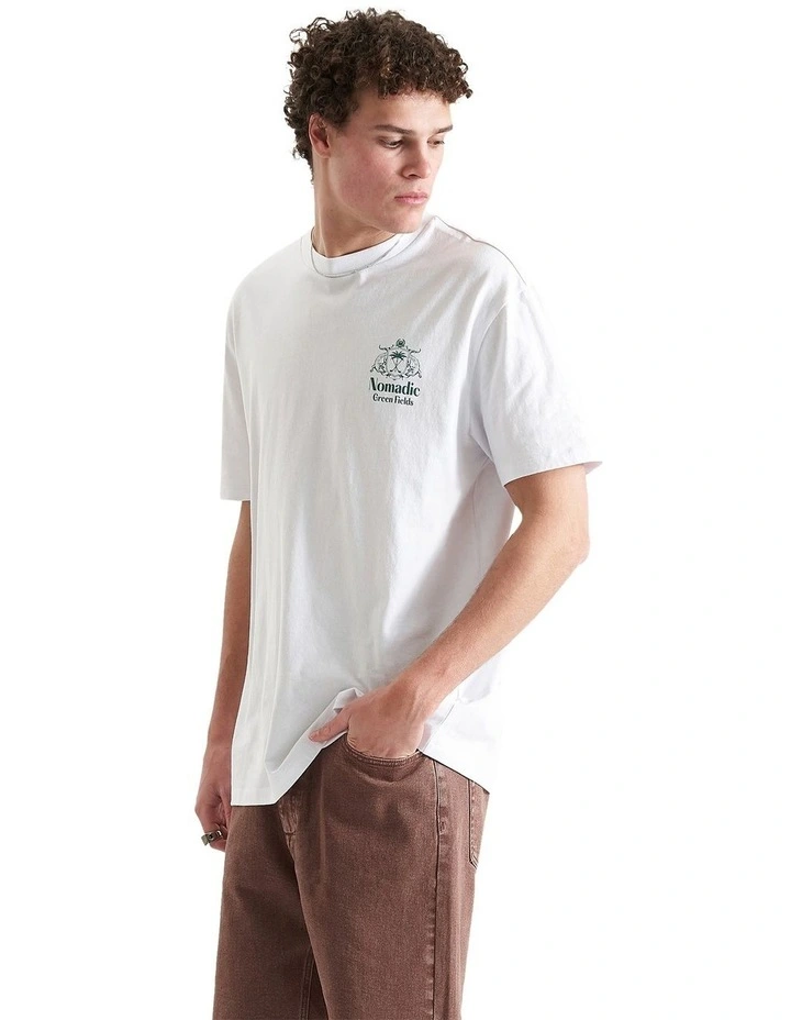 Capo Relaxed Tee in Optical White