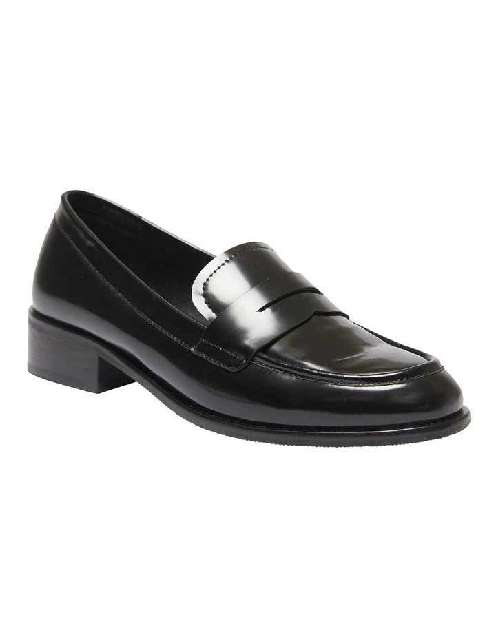 Kassidy Black Hi Shine Flat Shoes