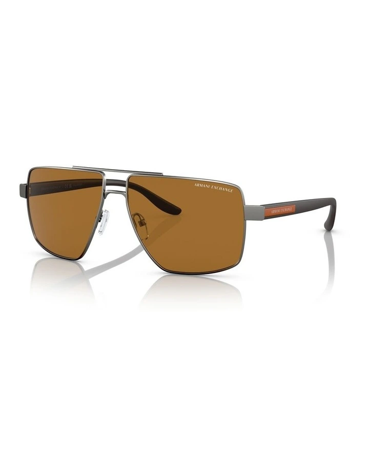 0AX2037S Polarised Sunglasses in Matte Gunmetal
